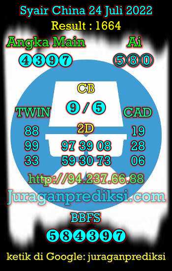 Prediksi China 24 Juli 2022, Kode Syair China hari ini, Bocoran China, Prediksi china akurat Minggu 24 7 2022, Prediksi togel china 4d, syair china minggu 24 juli 2022.